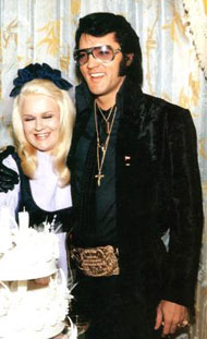 Elvis Wears the gold belt t a friends wedding