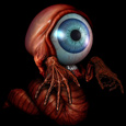 Zombie Eyeball character illustration
