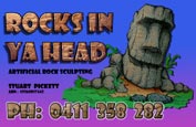 Rocks in ya head business card design