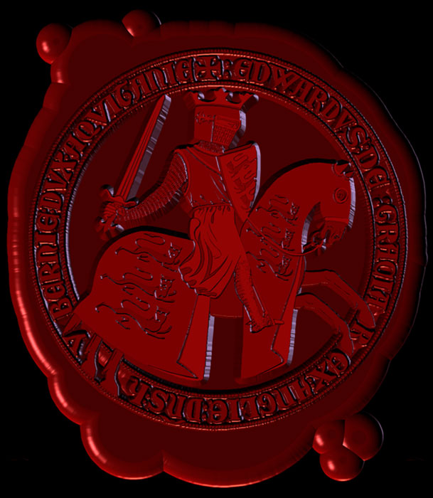 a interpretation of seal of King  Edward 1 of England