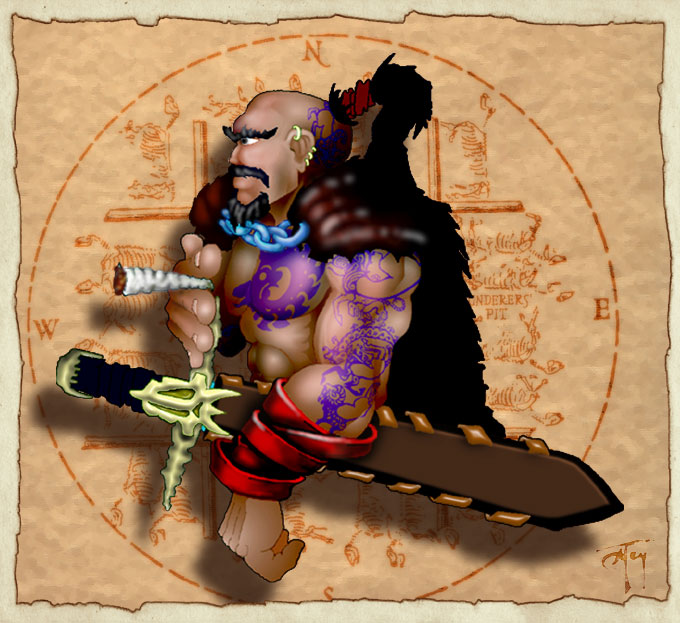 tattooed pictish warrior