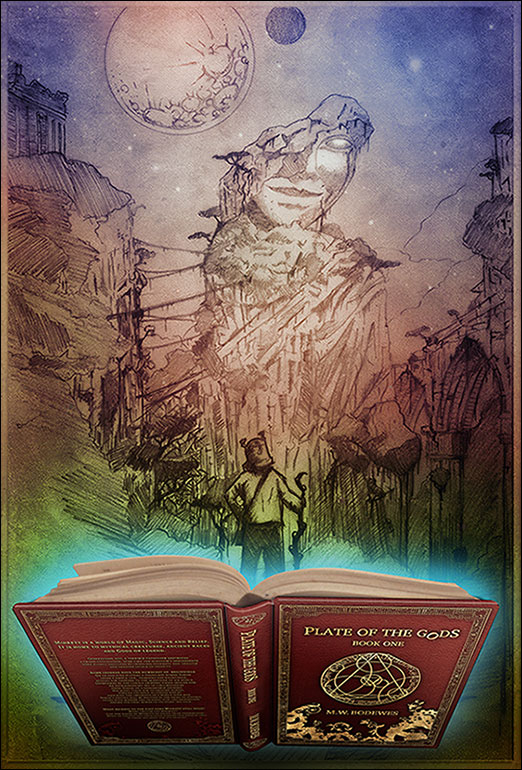 Promotional concept art for the Fantas-E-Book : Plate of the Gods Book One