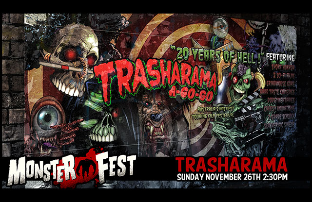 Trasharama art posted to promote the Melbourne Monster film fest