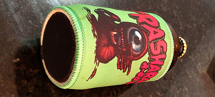 The Never Before Seen Cyclopean Zomb-Eye (green stubbie holder in classic-retro)