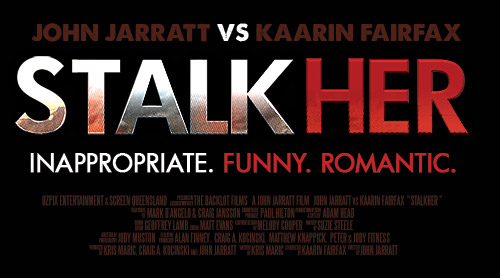 Stalkher Film Credits Kaarin Fairfax 	co-director
John Jarratt 	director		
Kristijana Maric 	writer
John Jarratt	Jack
Kaarin Fairfax	Emily
Alan Finney	Mr. Schiller
Danny Baldwin	producer
Sue Baldwin	producer
Alan Finney	executive producer
Lou Henry	co-producer (as Louise Henry)
John Jarratt	producer
Craig A. Kocinski     executive producer / producer
Kristijana Maric producer
Rowena Zande    line producer 
Mark D'Angelo	Music 
Craig Jansson	Music  
Jody Muston	Cinematography
Mat Evans	film editing
Bernadette Murray 	film editing	
Adam Head	Production Design  
Peter Fitness	Art Direction
Lisa Michell	Set Decoration 
Melody Cooper	Costume Design
Connie Gallo	make-up/sfx artist and prosthetic designer  
Rowena Zande	production manager Second Unit Director or Assistant Director 
Michael Bate	second assistant director
Michael Faranda	first assistant director 
Daniel Cairns	standy props
George Kabot	graphic designer
Steve Leslie	construction manager
Anthony Marriott	conceptual art / poster and graphic designer 
Justine Angus	dialogue editor
Des Kenneally	sound recordist Visual Effects by 
Nick McLean	digital effects / visual effects supervisor Stunts 
Danny Baldwin	stunt coordinator  
Daniel Guerra	stills photographer
Billy Harmer	key grip
Jay A. Lind	best boy: grip
Nick McLean	epk
David Tilburey	best boy electric
Aaron Wakem	data wrangler
Adam Williams	gaffer 
Karen Leigh Smith	extras casting Costume and Wardrobe Department 
Jay Mansfield-Askew	costume assistant Editorial Department 
Jamie Hediger	colorist
Nick McLean	assembly editor  
Mark D'Angelo	music editor
Craig Jansson	music editor Other crew 
Jake Cook	intern 