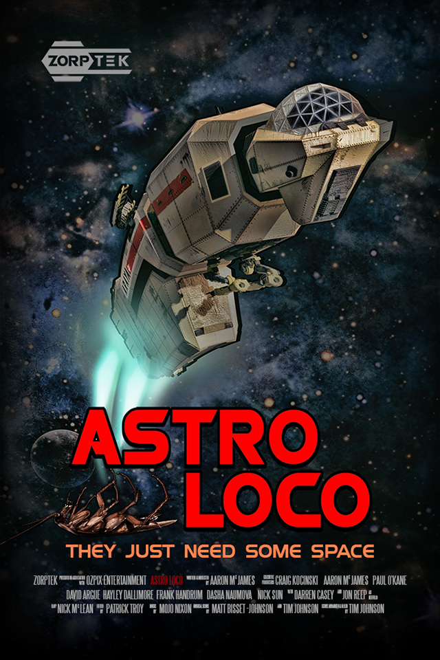 Official Poster Design for scifi comedy horror flick Astro Loco (2021)