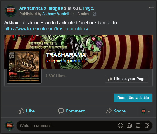 Animated Facebook Banner for trasharama agogo