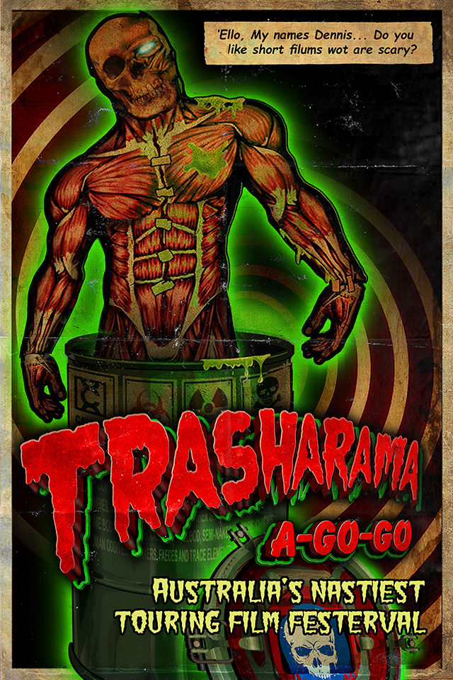 Rad Dennis -trasharama agogo character logo